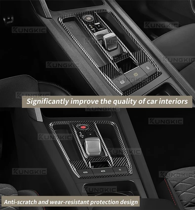 ABS Für Cupra Leon 2020-2024/Seat Leon MK4 2020-2026/Cupra Formentor 2020-2024 ABS Carbon Faser Stil LHD RHD Automatische Auto Getriebe Trim – Detail 6