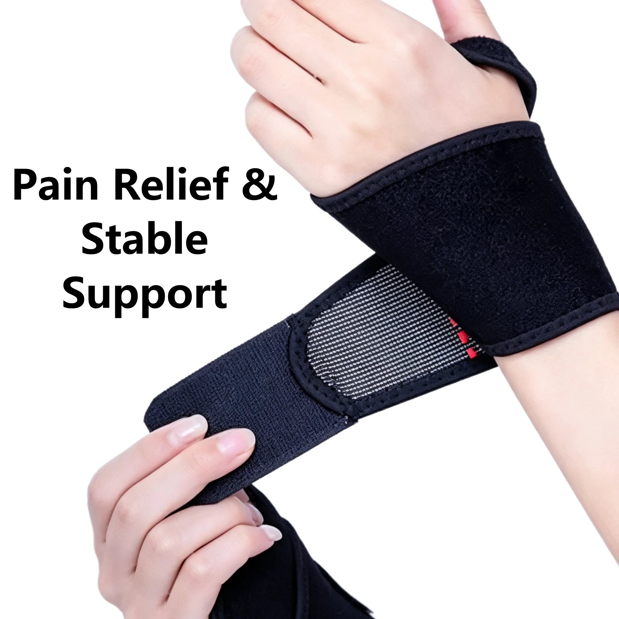 

Регулируемый дышащий бандаж для запястья, теплый поддерживающий бандаж для занятий спортом и фитнесом, защитный бандаж для снятия боли для мужчин и женщин