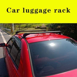 1 Pair/2pcs Universal Vehicle Car Roof Mounting Rack Rail Bar Black Aluminum Luggage Carrier with Lock Top Car Rack