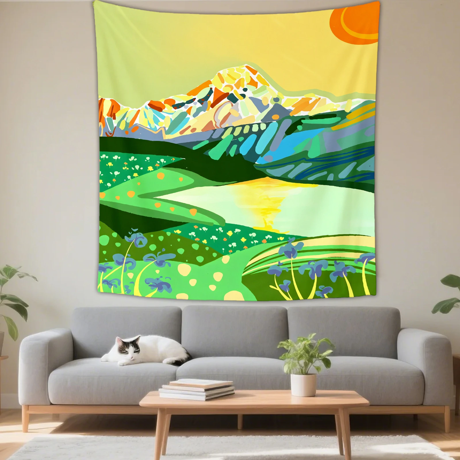 VIKAMA Marble & Jellyfish Tapestry Wall Hanging, 6 Assorted Designs, Wall Art Decor for Bedroom Living Room