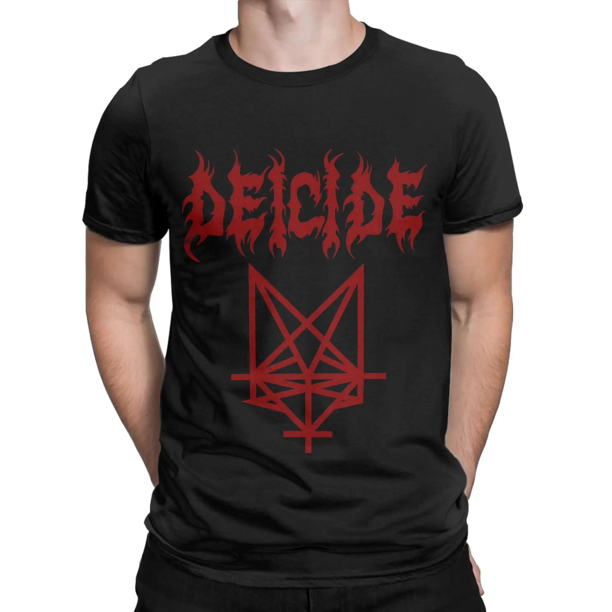 Deicide Maroon Funny 100% Cotton T-Shirt Deicide Tops Tees For Men