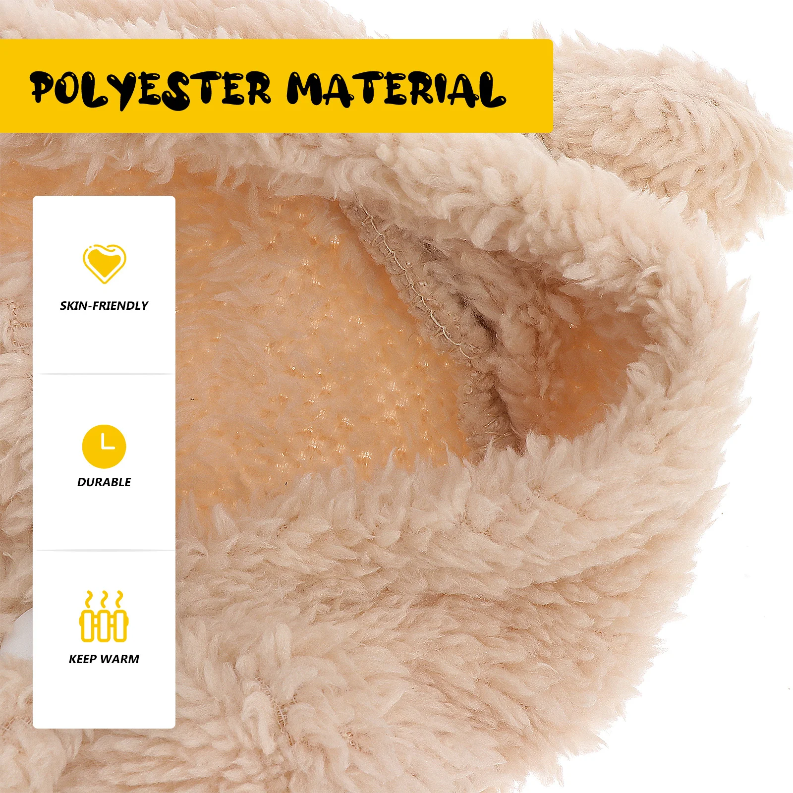 

Bear Ears Pet Clothes Winter Dog Sweater Hooded Fleece Puppy Coat Thickened No-Sleeve Design Buckle Closure for Small Dogs