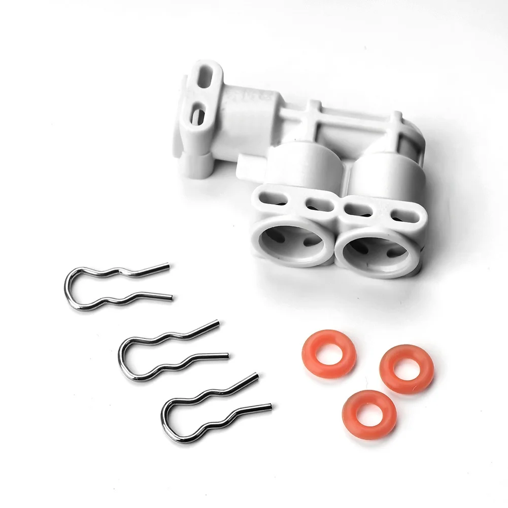 F-Type Connector Set With Silicone Seals And Clamp Rings For Coffee Machine Repair And Maintenance, White, 5 Connectors