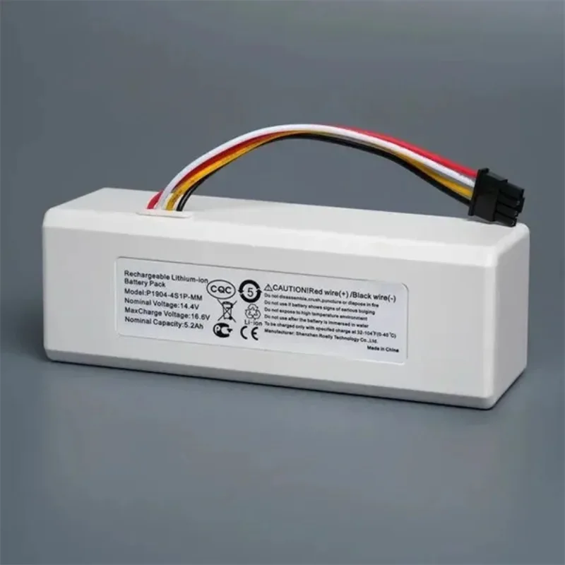 

Original 14.4V 5200mAh P1904-4S1P-MM Li ion Battery For Xiaomi Mijia 1C STYTJ01ZHM Robot Vacuum Mop Cleaner Accessories Parts