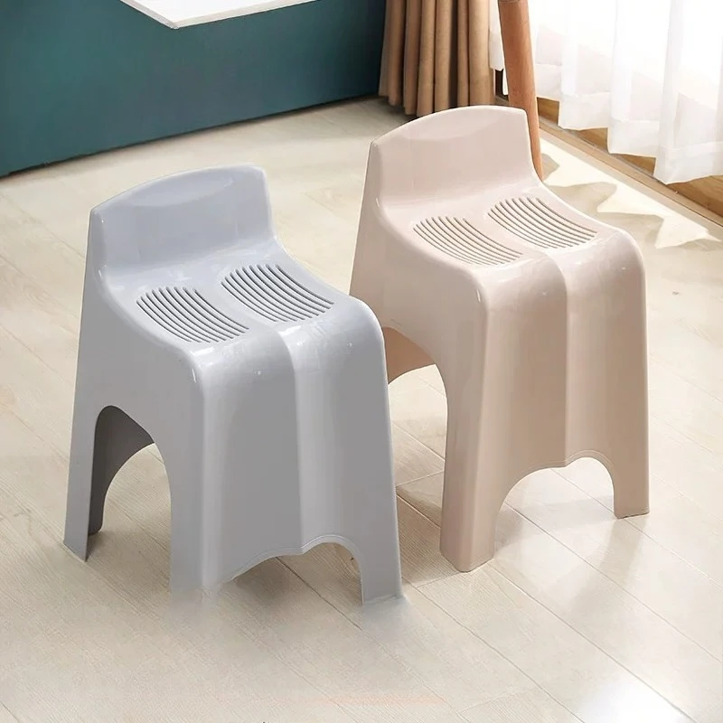 Waterproof Stackable Shower Chair Stools Vanity Elderly Kids Shower Chair Plastic Anti Slip Silla Ducha Adulto Furniture Home