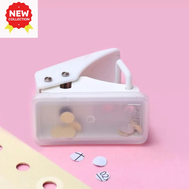 1pcs Cute Mini Single Hole Shape Punch For Planner Disc Ring DIY Paper Cutter Puncher Craft Machine Offices Stationery