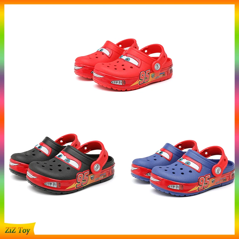 أحذية ديزني لايتنينج ماكوين، شباشب مضاءة بإضاءة LED للأطفال، صنادل شاطئ للأطفال هدية للأولاد والبنات