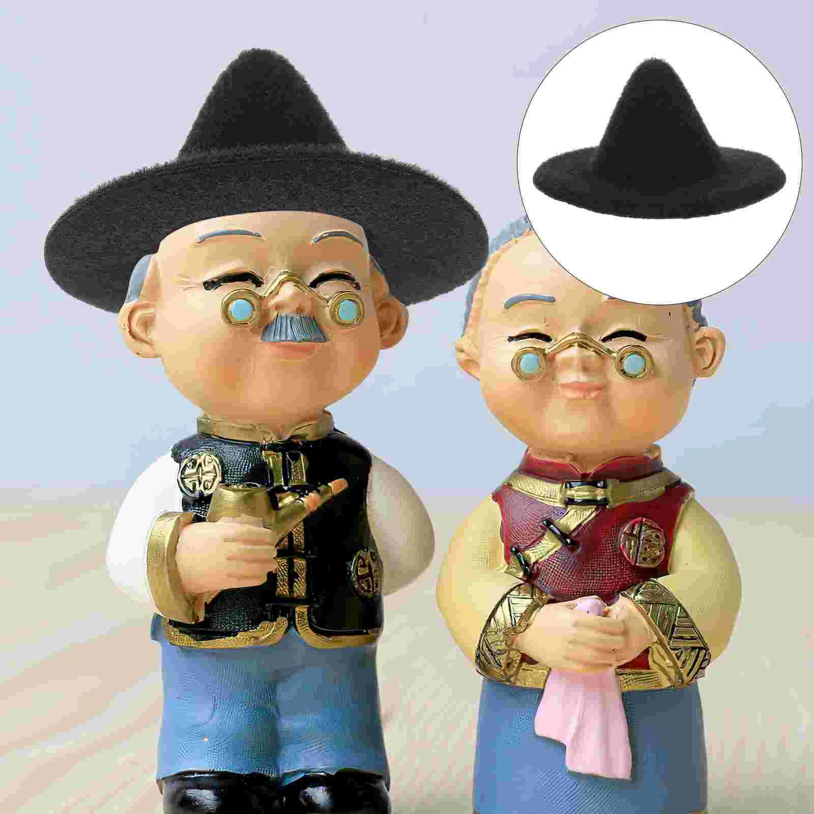 

3 Pcs Mini Wizard Hat Hats Girl Toys for Bottles Accessories Witch Decor Handicraft Miniature Small DIY Crafts