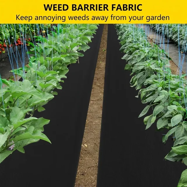 Garden Landscape Fabric Weed Barrier Heavy Duty Driveway Gardening Mat Polypropylene Ground Cover Flower Vegetable Raised Beds 5