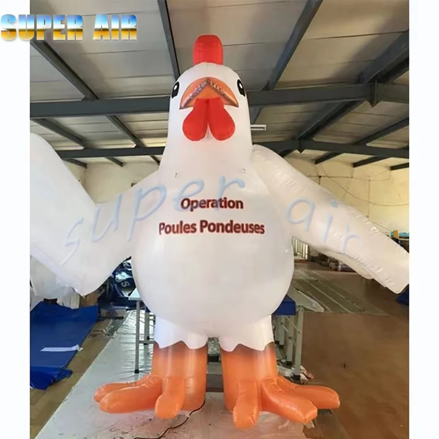 Popular product cute animal model toy huge inflatable cock for outdoor decoration