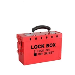 Slonglock Red Group Loto 13 Locks Safety Steel Lockout Tagout Box for master Padlock