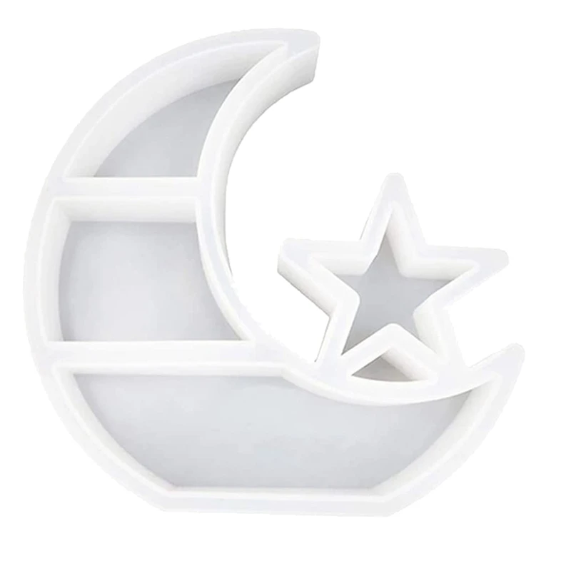 

Moon Star Jewelry Storage Resin Mold, Silicone Moon Shelf Resin Mold, Epoxy Casting Molds For DIY Jewelry Display