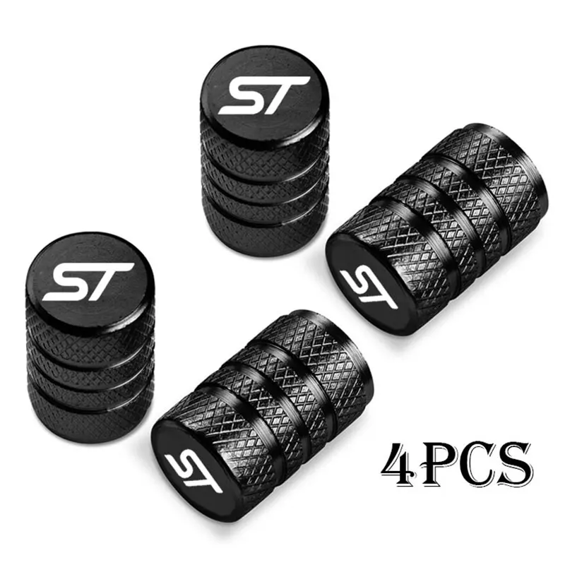 Car Wheel Tire Valve Caps Tyre Stem Covers Airdust Waterproof For Ford ST FOCUS 2 3 Mondeo Fiesta Kuga MK2 MK3 MK4