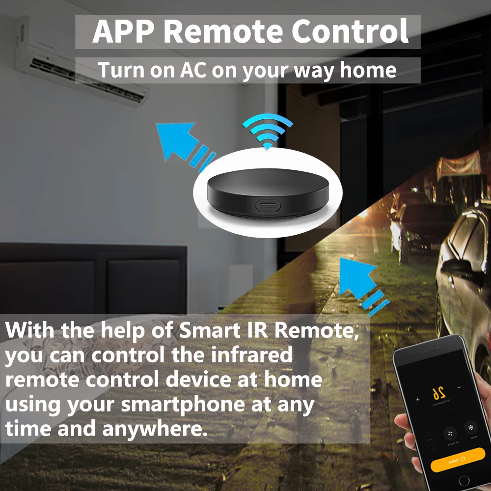 Tuya WiFi IR RF Control remoto 315MHz 433MHz aplicación remota Control para todos los aire acondicionado TV LG SmartLife funciona con Yandex Alexa