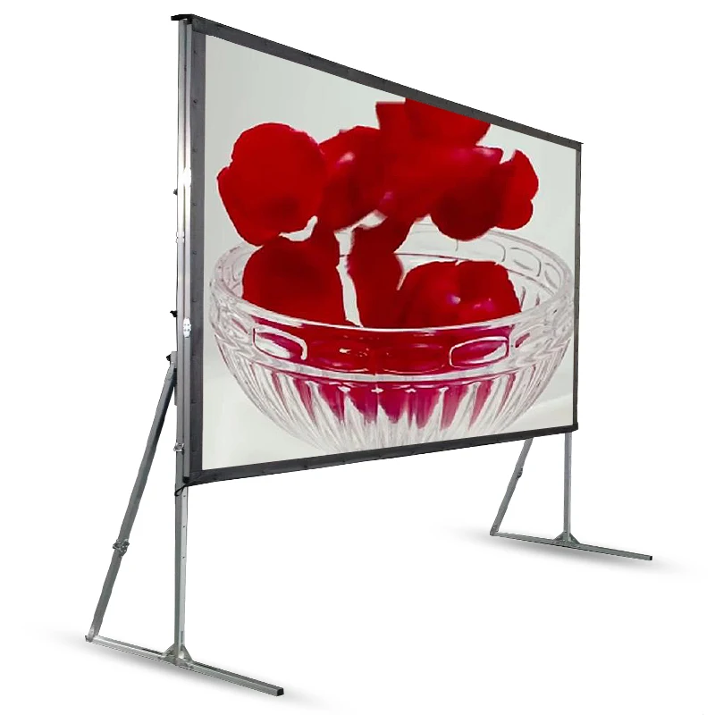 

Huge 300 inch stand Fast Fold Projection Screen with front & rear screen, flight case package