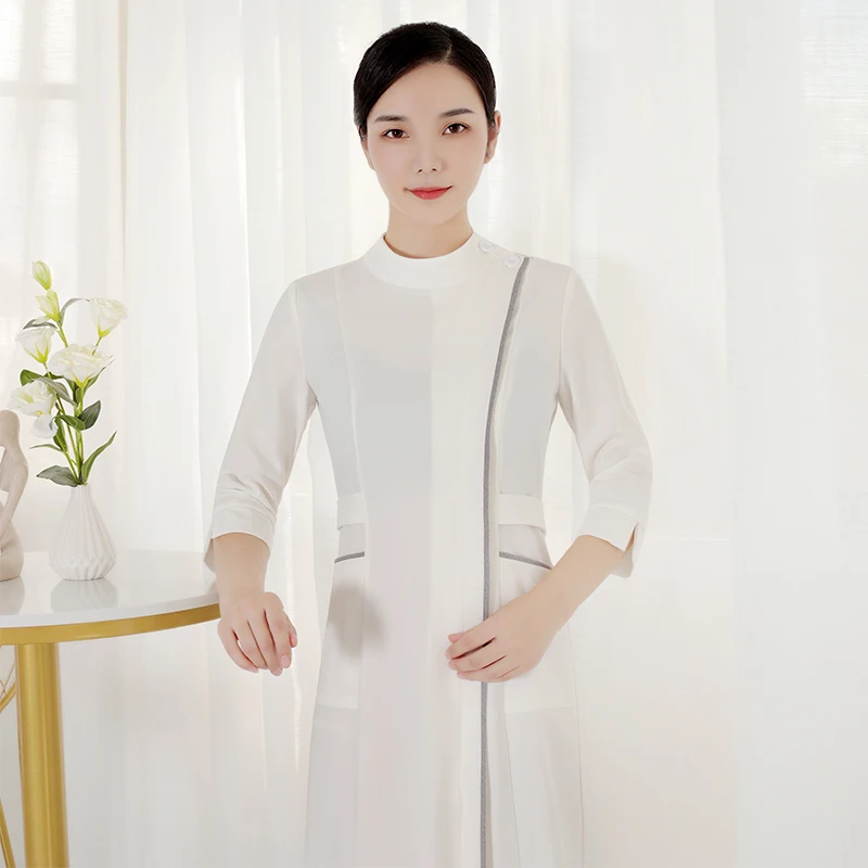 

Korean Style Slimming Dress for Women SPA Beauty Care High End Salon Medical Aesthetics Spring Autumn Fashion Healthcare Uniform