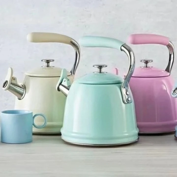 Retro Stainless Steel Whistle Kettle, 3L Large Capacity Electric Kettle Thermal Insulation Water Boiler