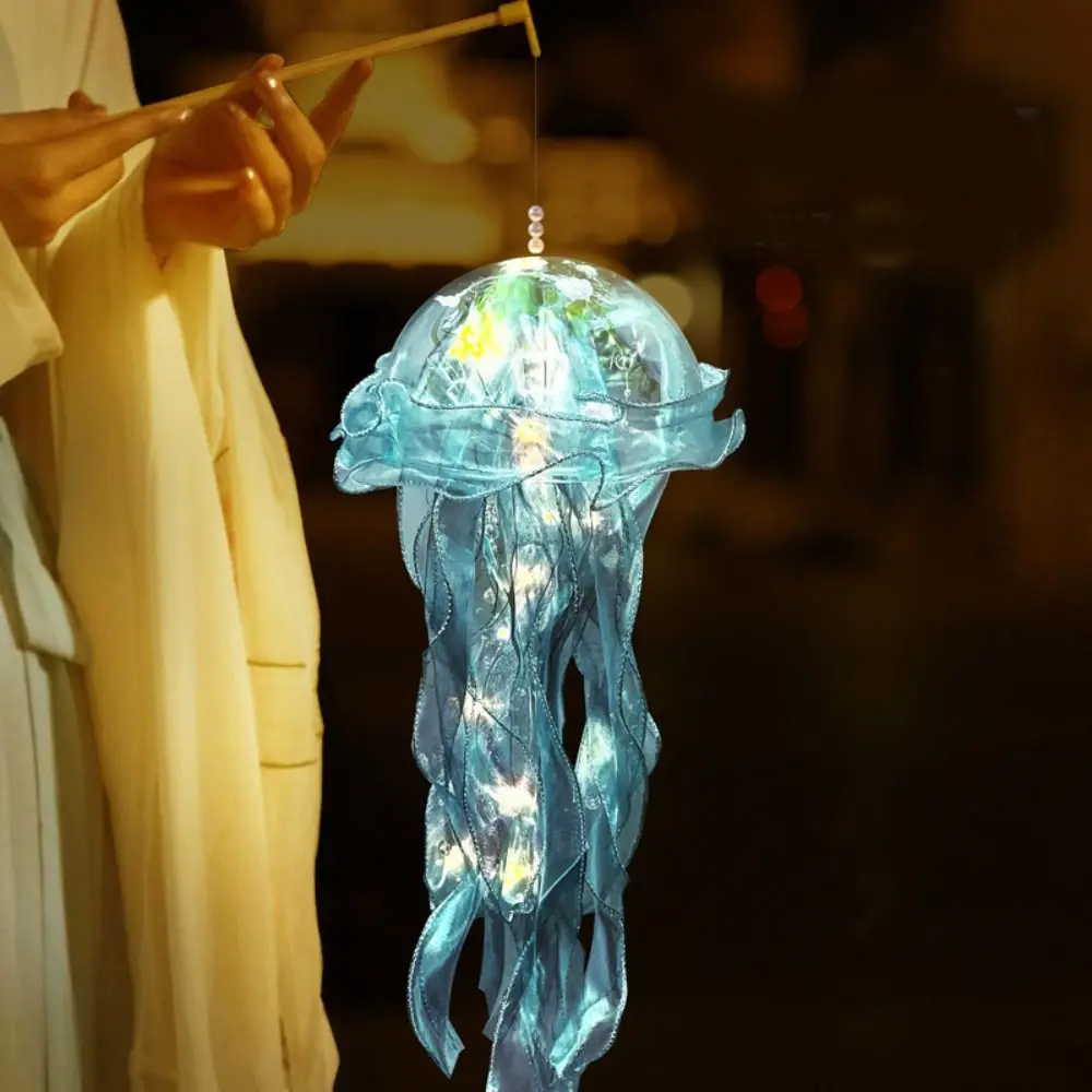 

Ancient Luminous Colorful Jellyfish Lantern Colorful Glowing Jellyfish Lamp DIY Handheld Funny Ocean Animals Wedding