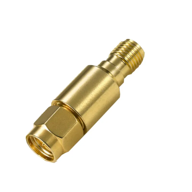 

SMA Fixed RF Attenuator/Coaxial Copper Gold-Plated Power Signal Attenuator 3dB/10dB/15dB/30dB