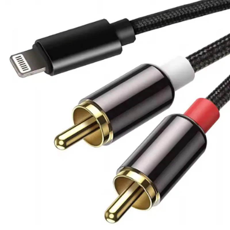 

Lightning to RCA Cable Audio Aux Adapter for 1 iPhone13 pro max 12 for Power Amplifier Car Home Theater Speakers