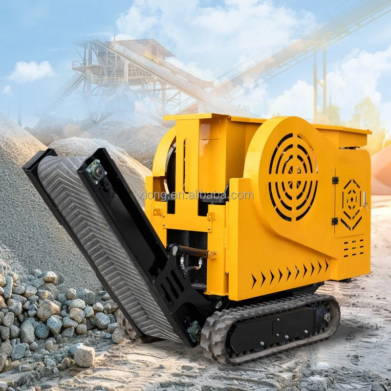 Small Crawler Type Mobile Jaw Crusher High Efficiency Low Fuel Consumption For Mining Stone Crushing Plant