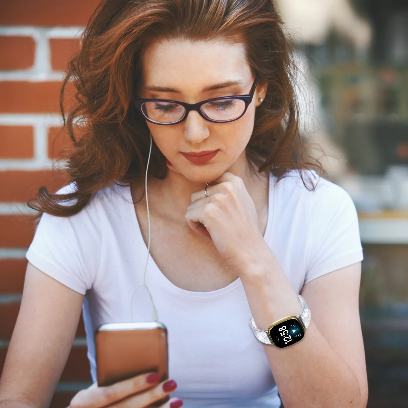 

Glitter Watch Strap Compatible 3 Bling Silicone Replacement Band Adjustable Comfortable Wristband