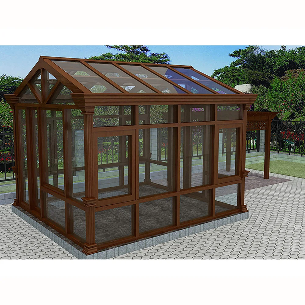 

Wholesale custom portable outdoor sunroom for sale 4 season sunroom family garden balcony aluminum frame sunroom