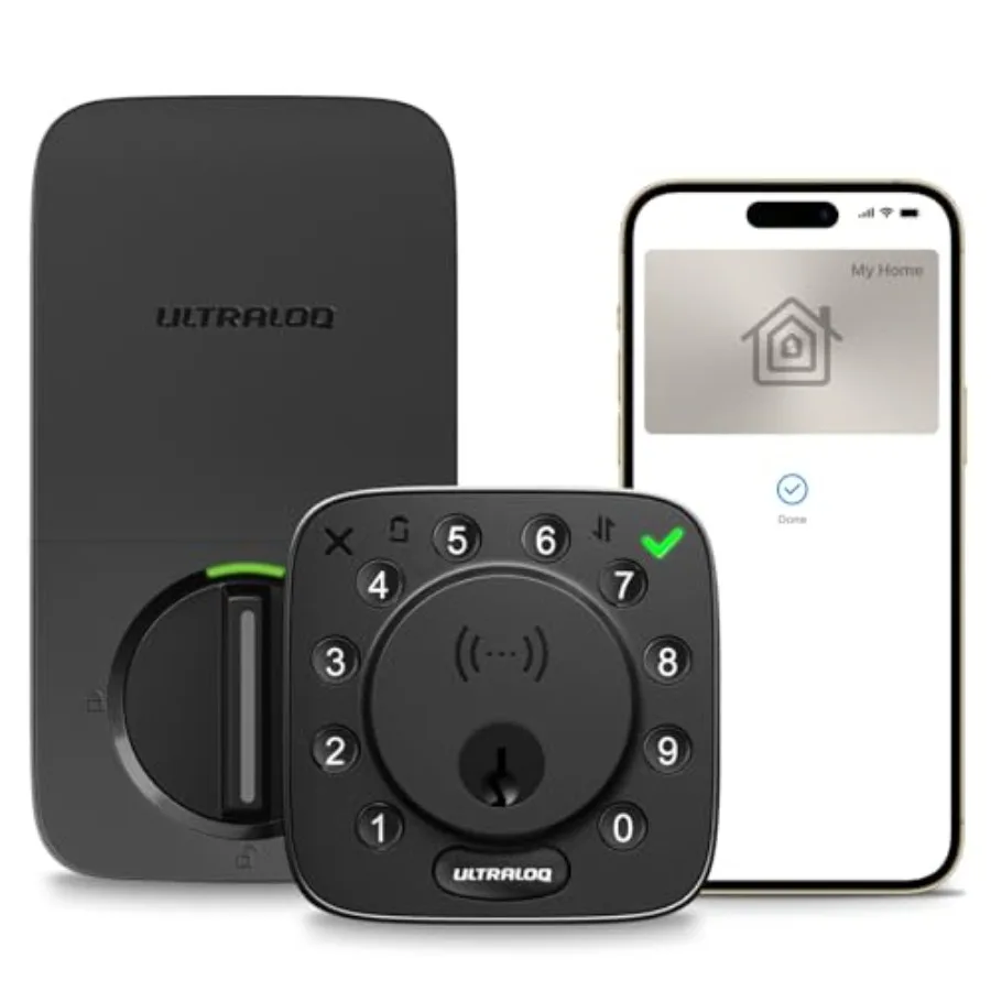 

Умный замок Bolt NFC: разблокировка по прикосновению с Apple Home Key и Android NFC, встроенный Wi-Fi, управление через приложение, автоматическая блокировка.