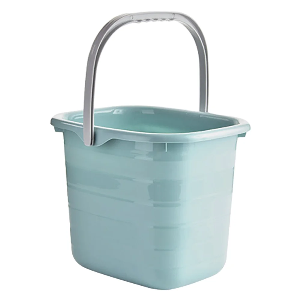 

Plastic Bucket 11L Blue Small Square Mop Bucket for Home Bathing Storage Portable Water Container with Handle Wide Applications