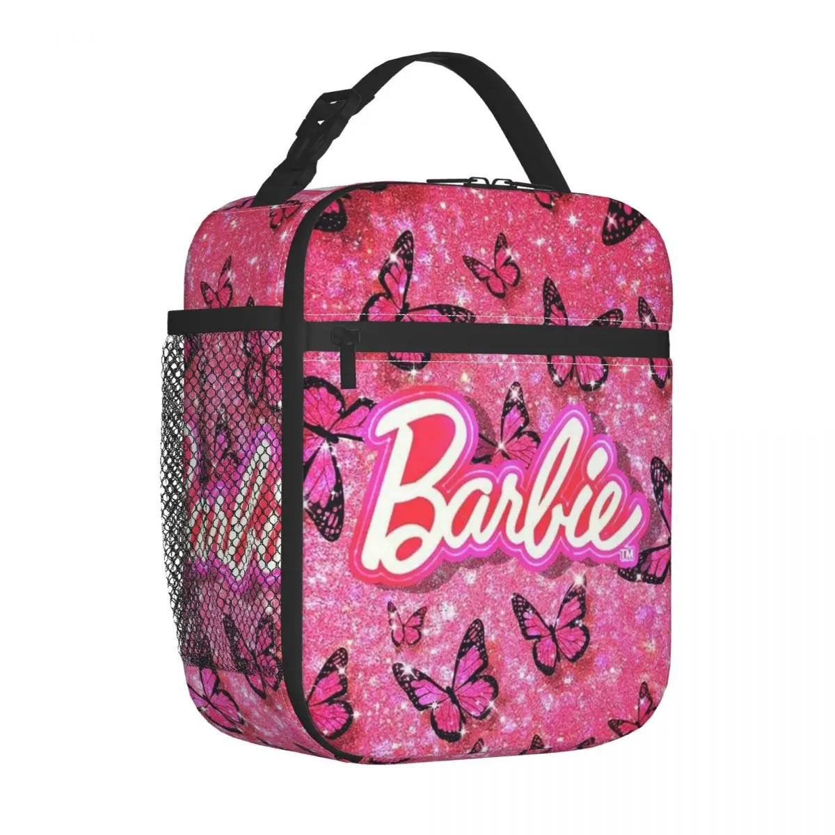 Custom Barbies Butterfly Resuable Lunch Boxes Women Leakproof Thermal Cooler Food Insulated Lunch Bag Kids School Children