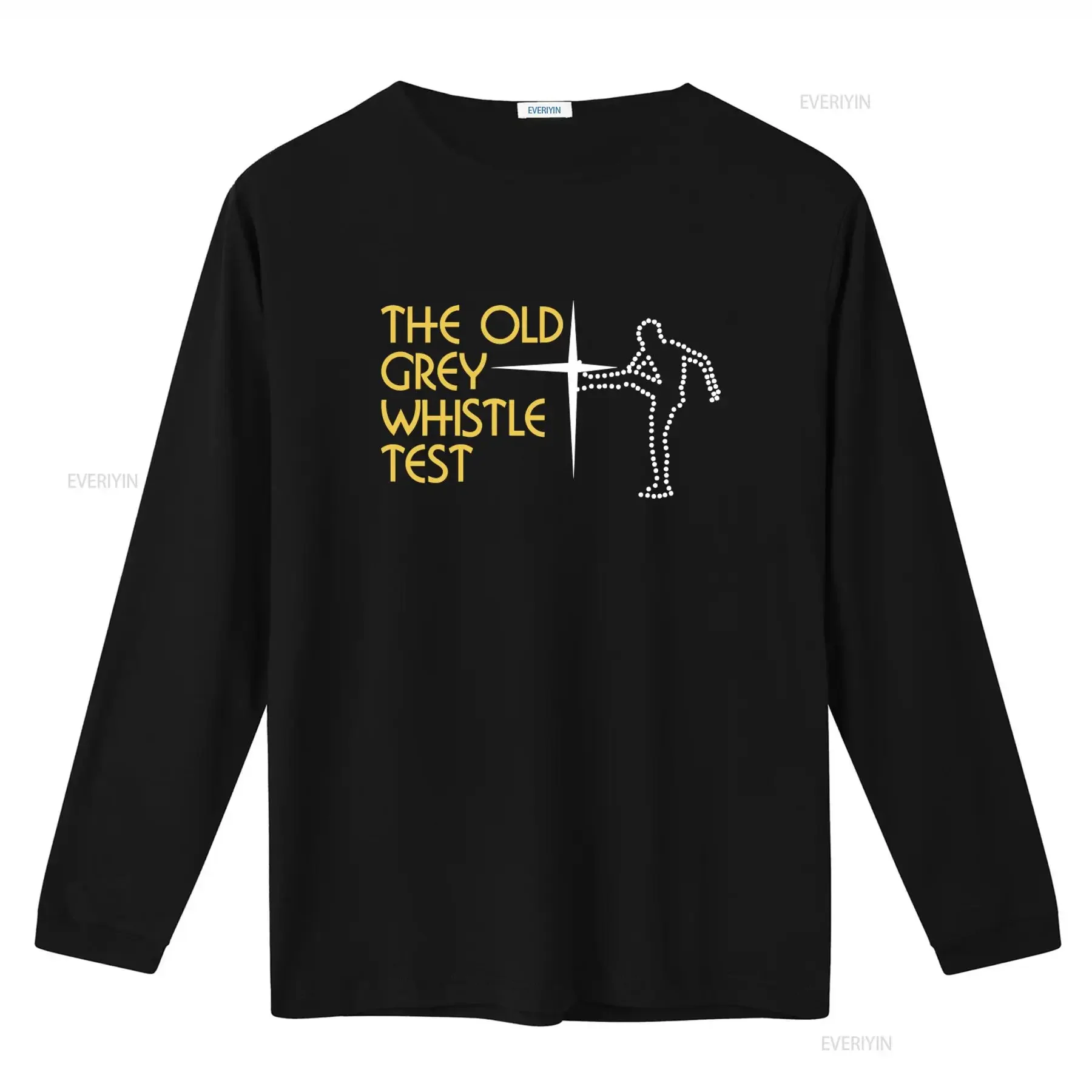 Mens Retro Music TV Programme Show Vinyl Lp THE OLD GREY WHISTLE TEST T Shirt vintage Washed Top For Everyday Wear fashion