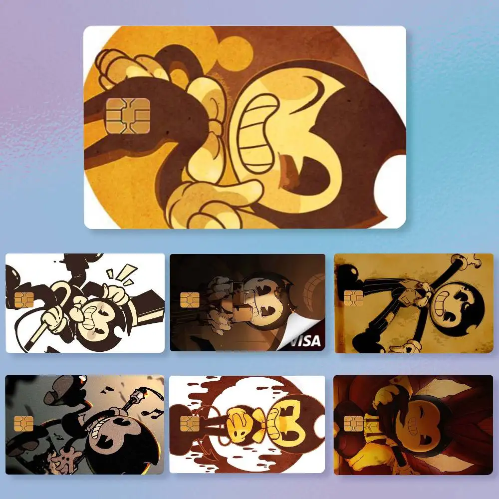 B-Bendy And The Ink Machines Game  Credit Card HD Stickers Easy to replace, change card style anytime as you like