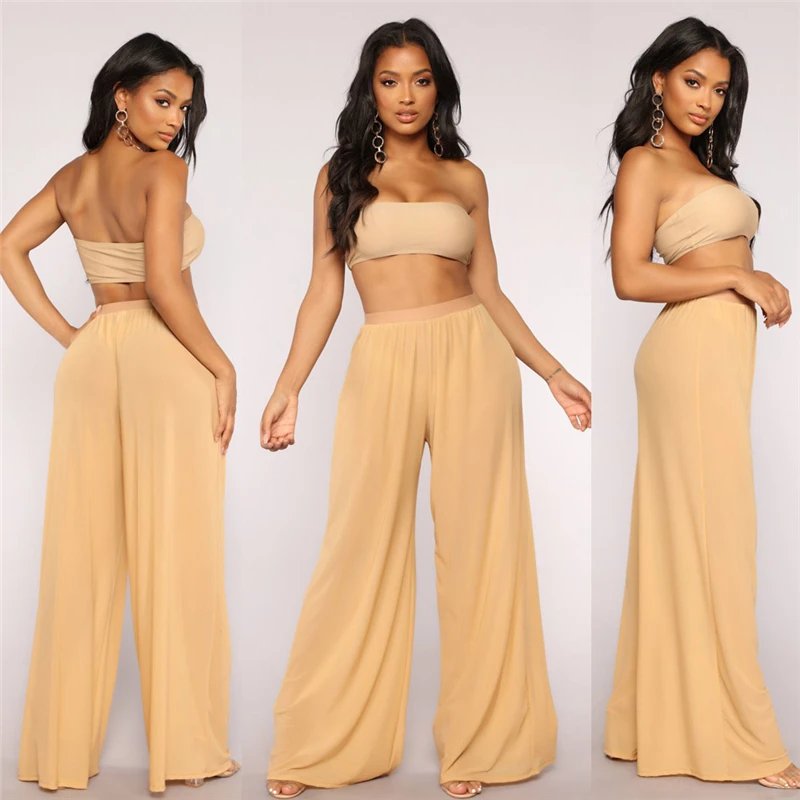 Pantaloni a gamba larga a vita alta Pantaloni a rete colorata da donna Pantaloni casual a taglio lungo dritto da strada