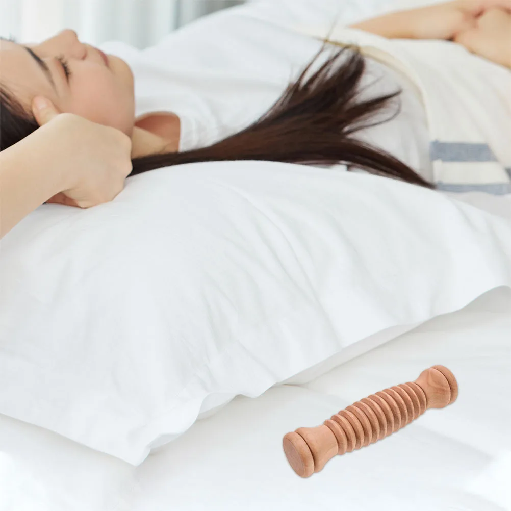 2 قطعة مدلك الأسطوانة الخشبية للأقدام الساقين الرقبة اليد العضلات الاسترخاء أداة تدليك القدم العلاج بالابر الجسم عصا السفر