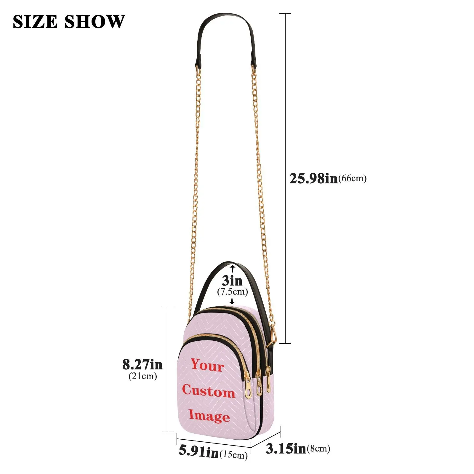 New Crossbody Bags For Women‘s 2023 Trend Fashion Polyester Simplicity Custom Image Small Chains Shoulder Handbags Purses