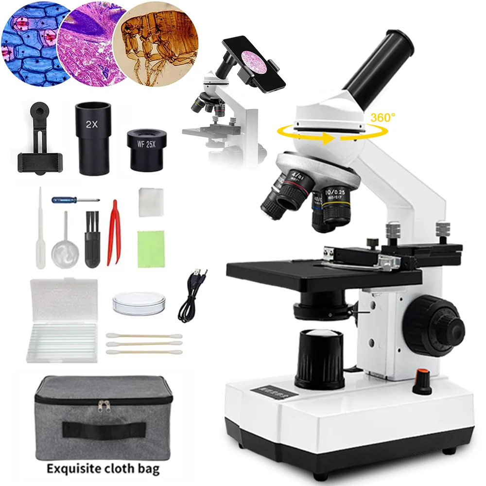 Microscope for Adults Professional:Compound Microscope for Kids,Plant Stereo Microscopes for Kids Homeschool Lab