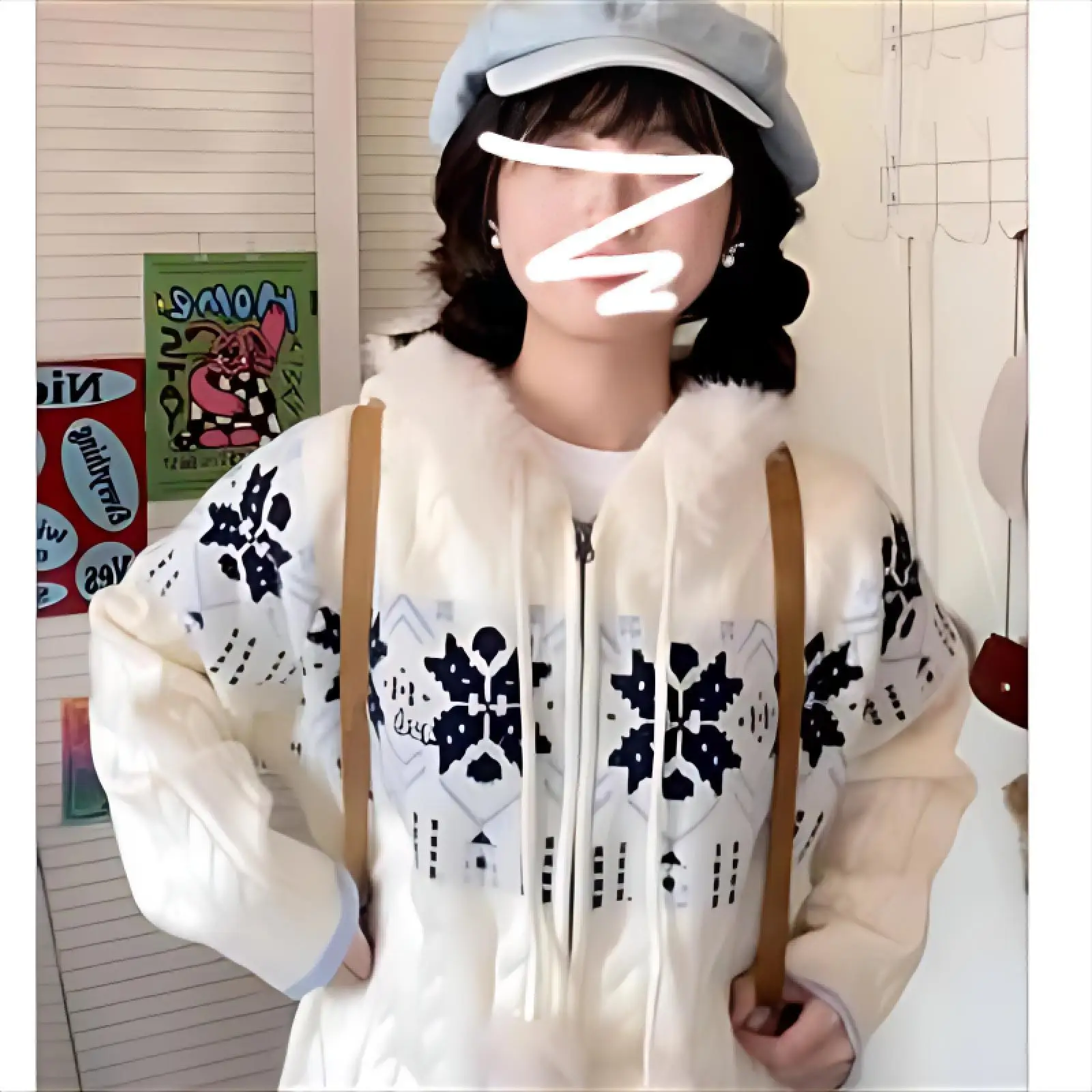 

Cardigans Graphic Sweaters Womens Winter All-Matched Spliced Layered Knitting Midriff-Baring Bows Flocking Hollowing Floral Slim