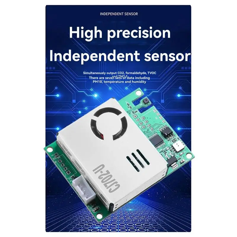 A84E-1PC CJ-702-U Multi-In-One Sensor Module CO2/PM2.5/CH2O/TVOC Temperature & Humidity Detection Collector Module