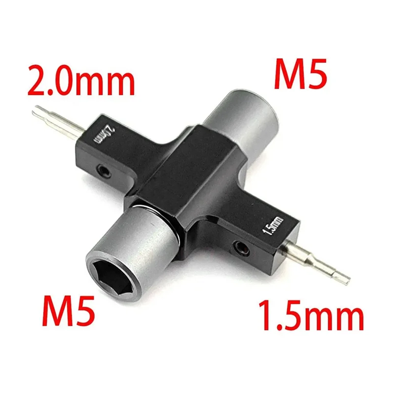 Clé Quad M5 avec outil de roulement unidirectionnel intégré, tournevis 1.5Mm/2Mm, moteur d'hélice de libération pour Drone de course RC FPV Durable