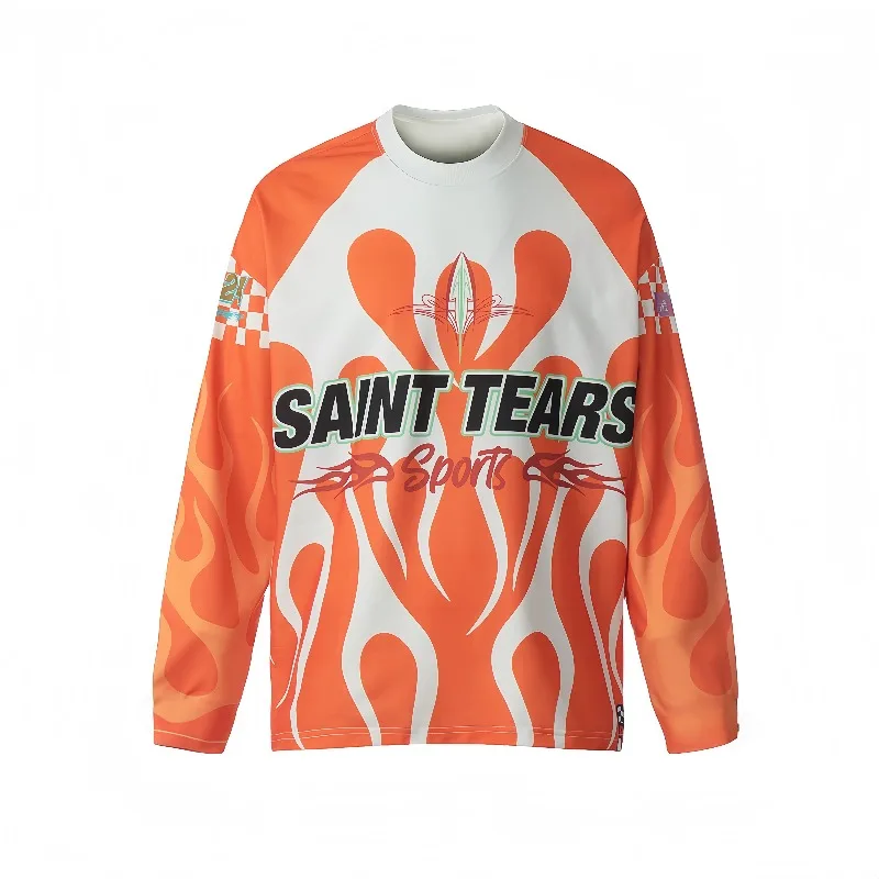 

Men's Motorcycle Riding Shirt 3D Printed Long Sleeve T Shirt Quick Dry Lightweight and Breathable