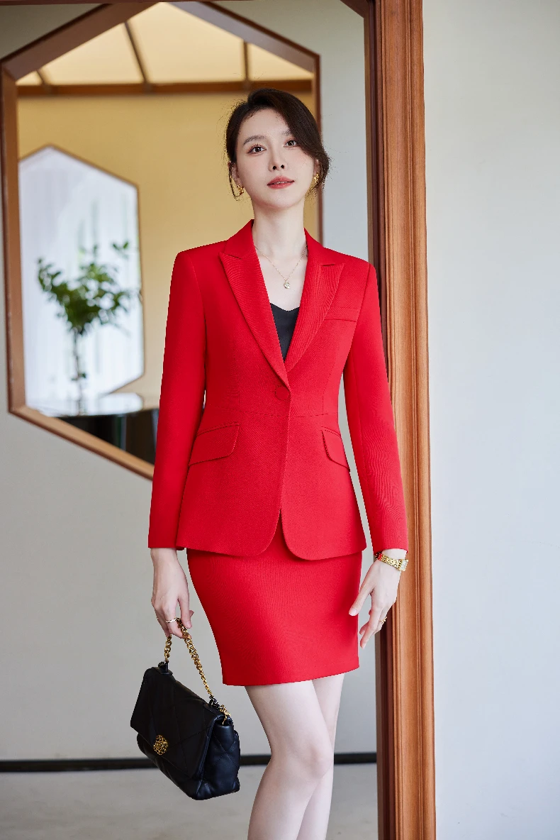 AIyssa 2023Fashion professional womenswear spring and summer new suits and short skirt suits show elegant temperament