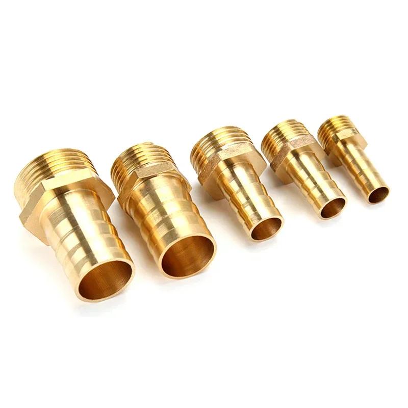 Pagoda connector 6 8 10 12 14mm hose barb connector, BSP  hose tail thread 1/8 1/4 3/8 1/2 brass water pipe fittings