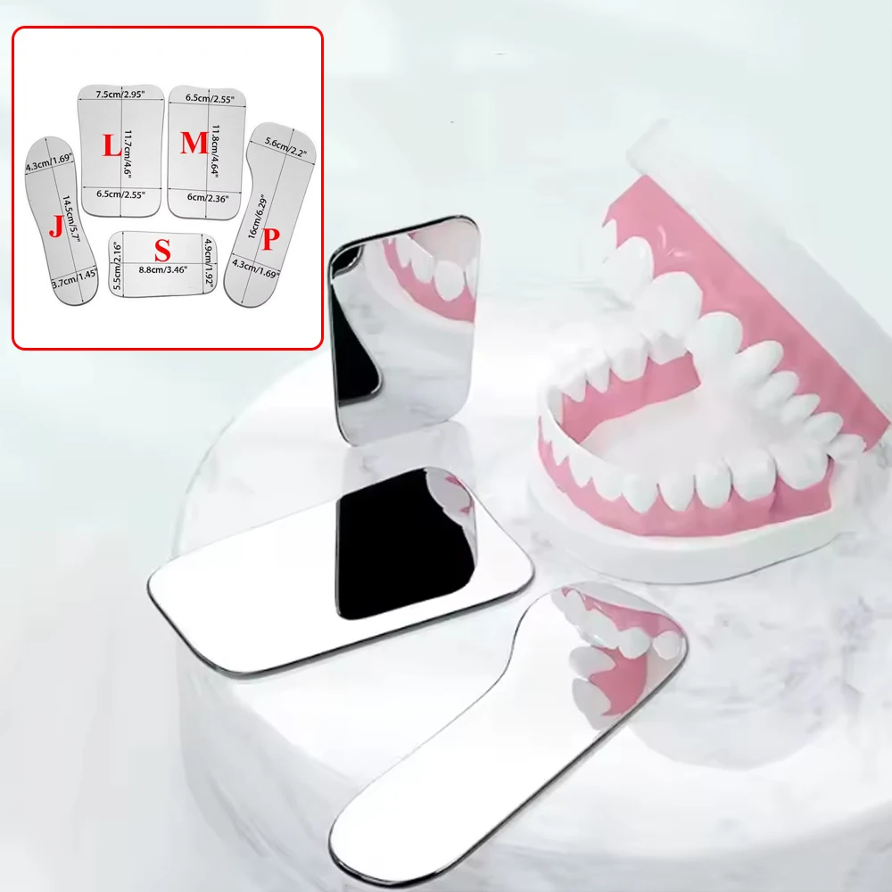 

1 Pc Dental Intraoral Glass Mirror Rhodium Coated Occlusal Two Side Reflector Ortho Mirror for Teeth Exam and Imaging