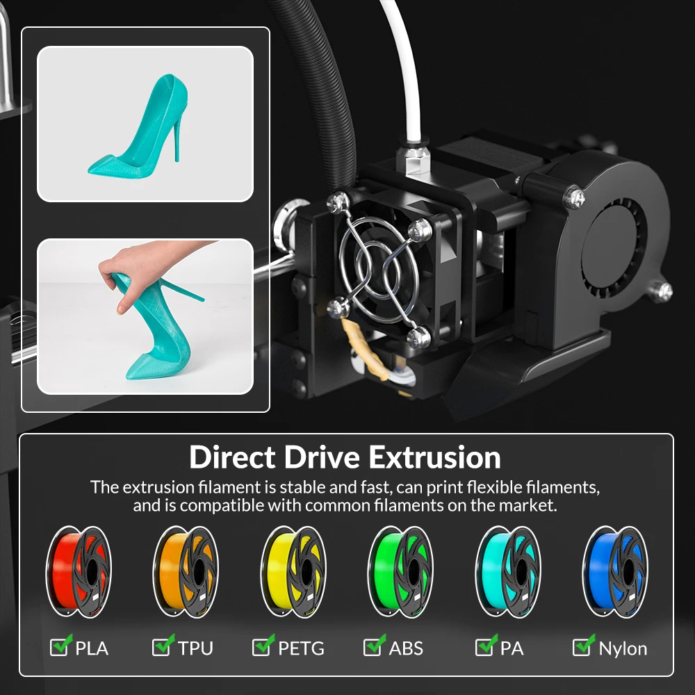 Imagem -04 - Tronxy Fdm Impressora 3d Crux Sensor de Filamento Inteligente Auto-montar Extrusão Direta Proximal Faça Você Mesmo Kit de Impressora 3d 180*180*180 mm