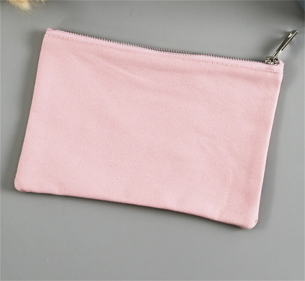 10 Stück leere Canvas-Taschen mit Reißverschluss, Make-up-Taschen, Mehrzweck-Federmäppchen mit robustem Reißverschluss, Kosmetiktasche für Reisen – Detail 9