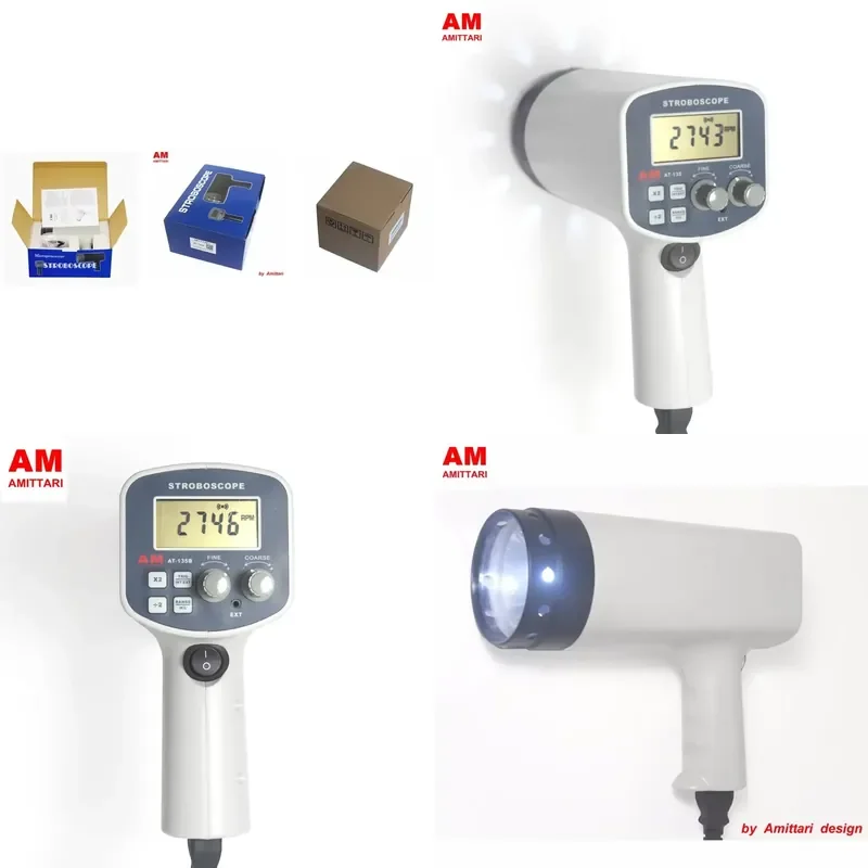 Brand For AT-135B Digital Stroboscope Portable Tachometer Non Contact Range 50~40000FPM