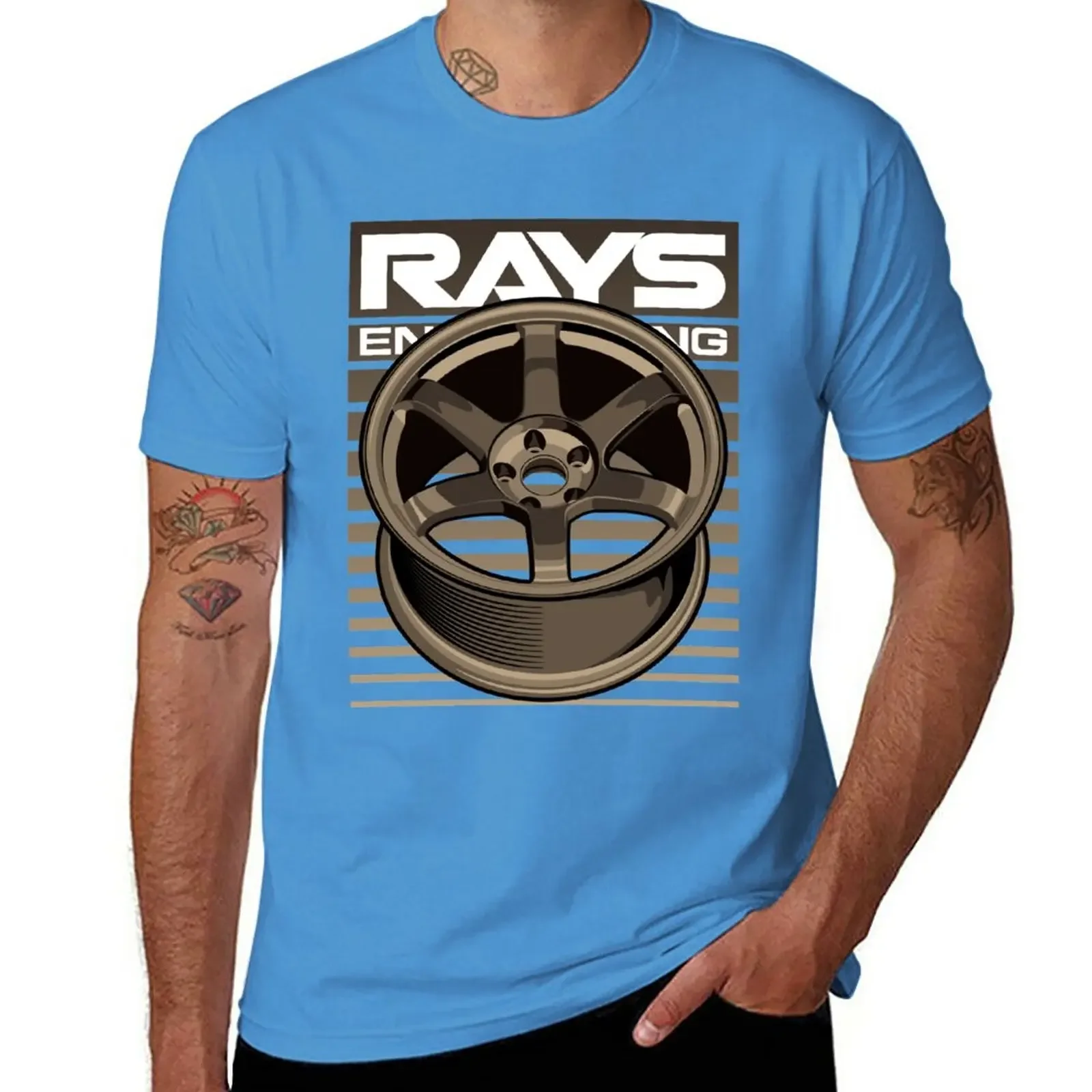 Camiseta divertida para hombre, ropa de manga larga con rueda de coche Volk Rays TE37, camisetas personalizadas