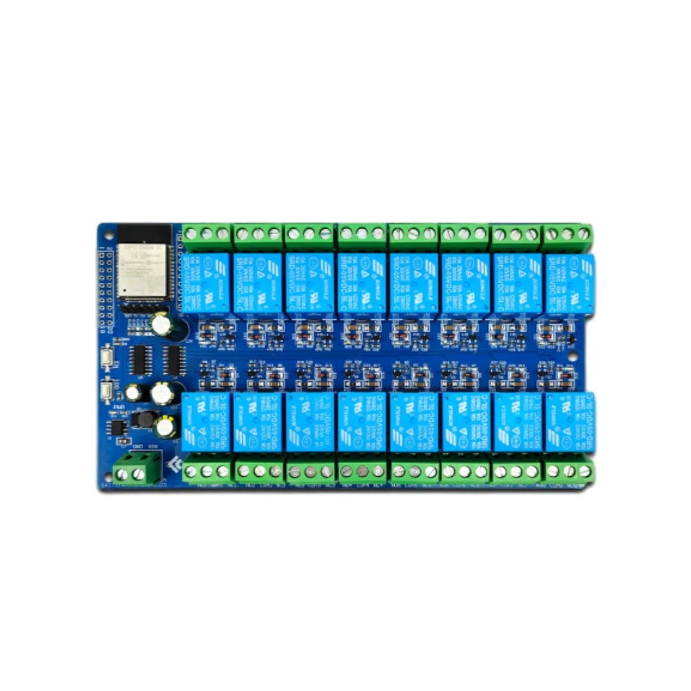ESP32 16 Way Relay Module DC5V-12V Power Supply Development Board ESP32-WROOM-32E Module for Smart Home