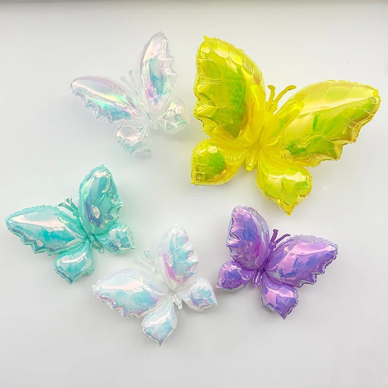 Butterfly Birthday Balloon Transparent Colorful Butterfly Balloons Baby Shower Helium Balloon Birthday Party Decorations Globos