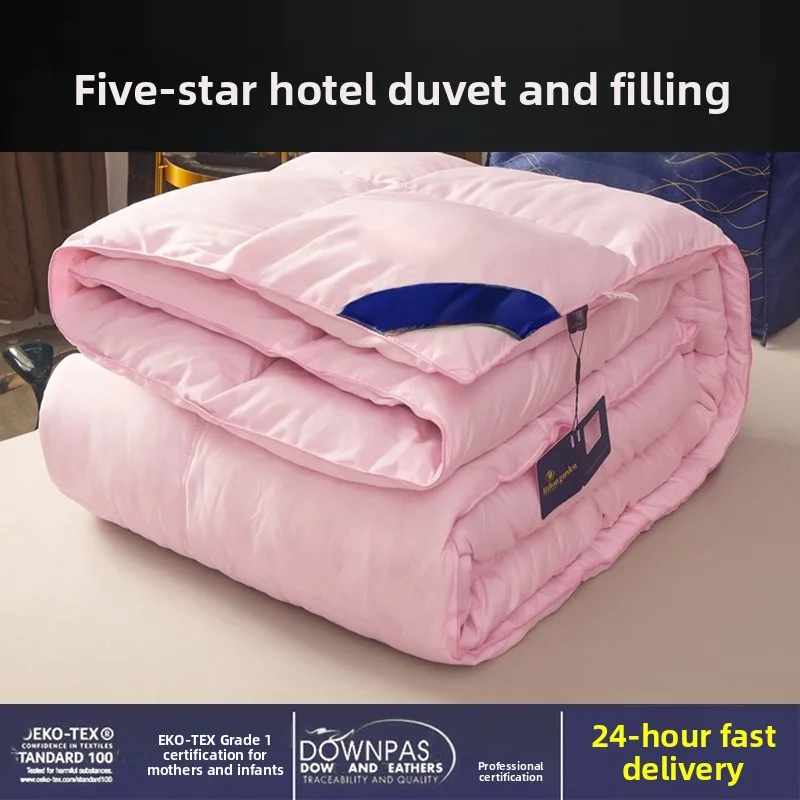 

Пуховое одеяло Thiened, как в пятизвездочном отеле, очень теплое, всесезонное, с наполнителем из хлопка, прочная строчка